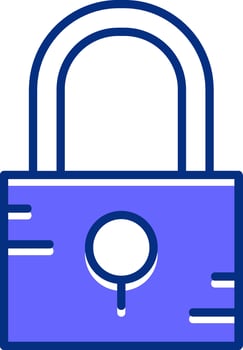 Lock Filled Slip Style Icon vector