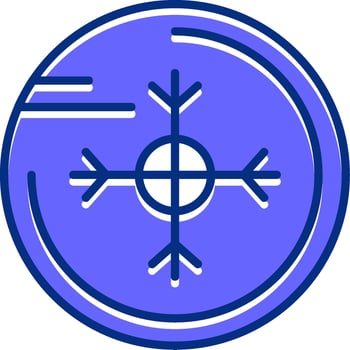 Snowflake Filled Slip Style Icon vector