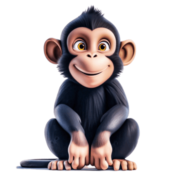 Beautiful chimpanzee Clipart, chimpanzee . png