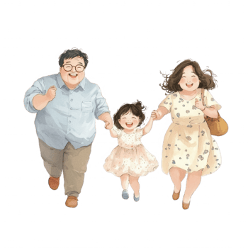 A joyful family spending quality time together, showcasing love and togetherness. png