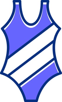 Swimsuit Filled Slip Style Icon vector