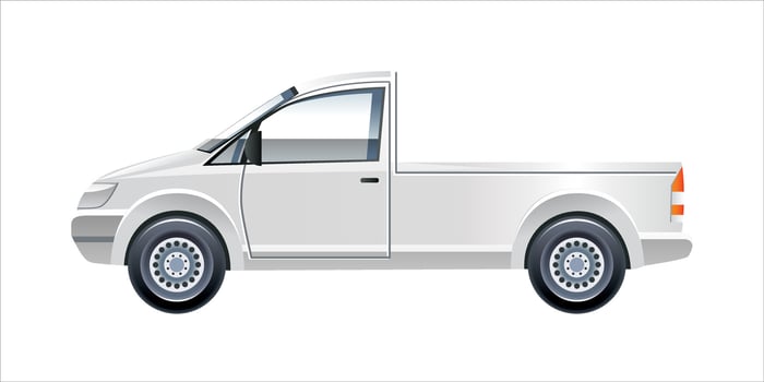 mini pickup truck van car illustration vector