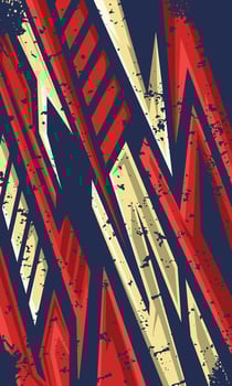 Abstract red and yellow modern geometric stripes racing background for sublimation jersey vector