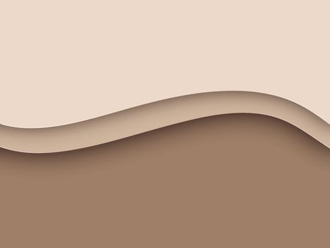 brown gradient wavy modern background with paper cut style vector