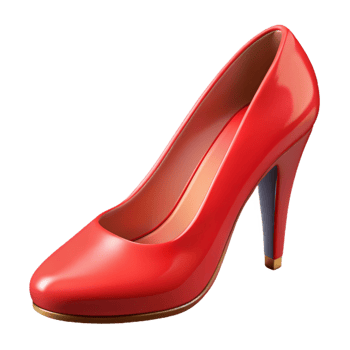 Red High Heel Shoe 3D Render png