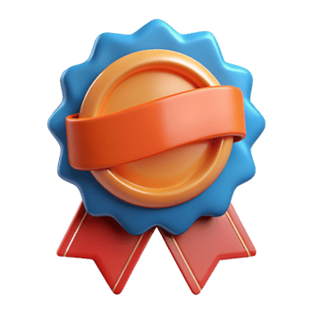 3D Render Award Badge Illustration png