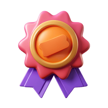 3D Render Award Badge Illustration png