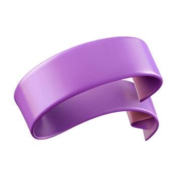 Purple 3D Ribbon Illustration png