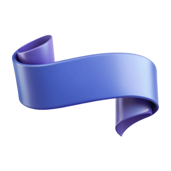 3D Render Purple Ribbon Graphic png