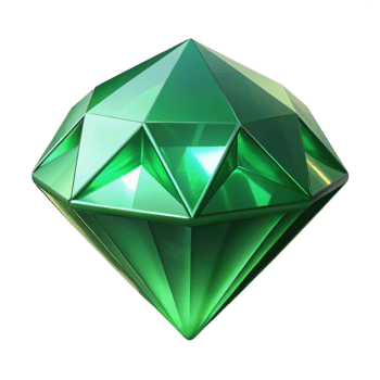 3D Render Green Gemstone png