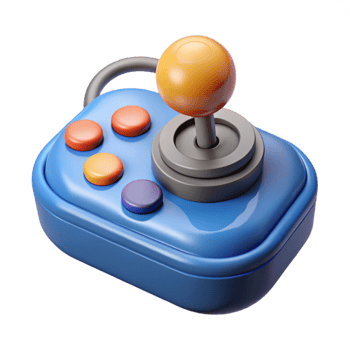 Blue 3D Joystick Illustration png