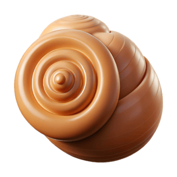 Abstract 3D Render of a Spiral Shell png