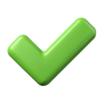 3D Green Checkmark Illustration png