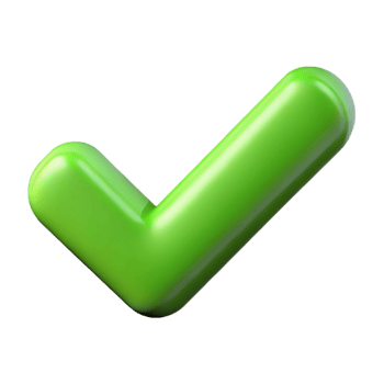 3D Green Checkmark Illustration png