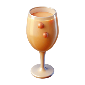 3D Render of Refreshing Orange Drink png