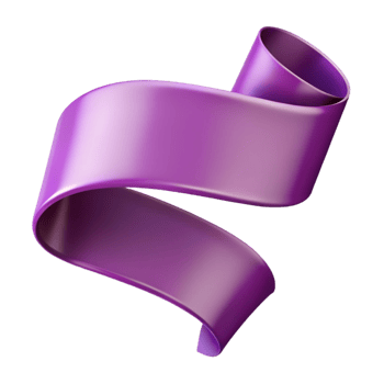 Purple 3D Ribbon Swirl Abstract Background Illustration png