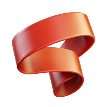 Abstract 3D Red Ribbon Illustration png