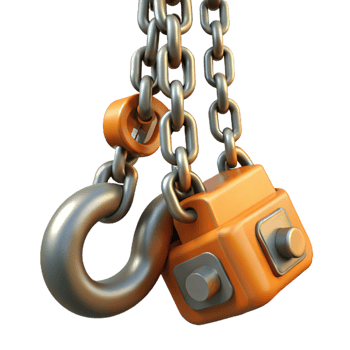 3D Render Chain and Hook png