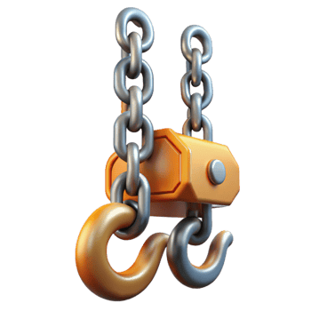 3D Render Chain Hoist Illustration png