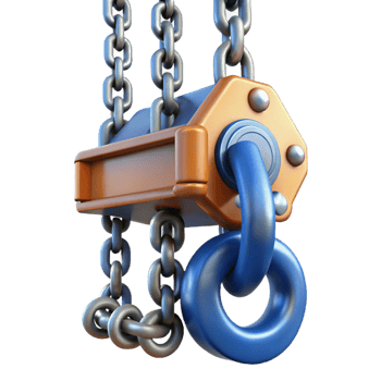 3D Render Chain Hoist Illustration png