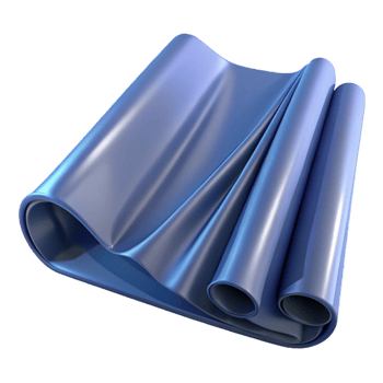 3D Render Blue Fabric Rolls Abstract Background png