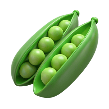 3D Render of Peas in Pods png