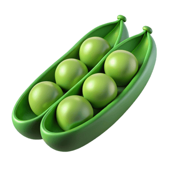 3D Render of Green Peas in Pod png