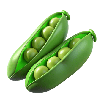 3D Render Green Peas in Pods png