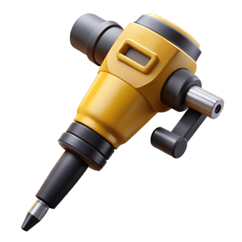3D Render Yellow and Black Jackhammer Illustration png