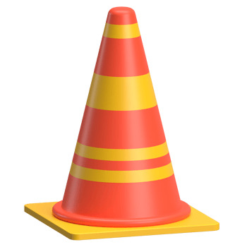 Traffic Cone 3D Icon png