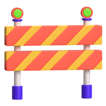 Road Barrier 3D Icon png