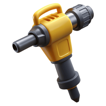 3D Model Yellow and Gray Demolition Hammer png