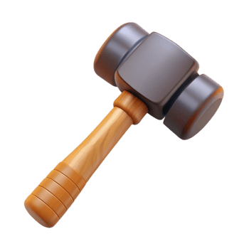 3D Hammer Render Wood Handle png