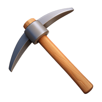 3D Model Pickaxe Tool png
