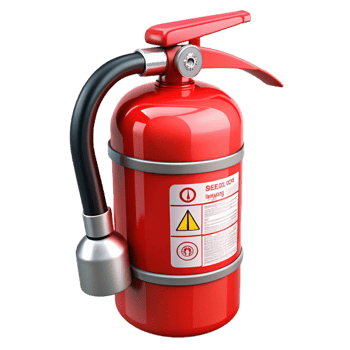 3D Red Fire Extinguisher Illustration png
