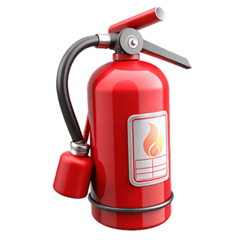 Red Fire Extinguisher 3D Render png