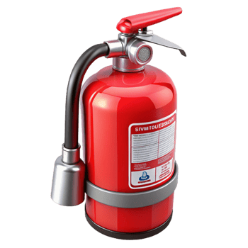 3D Render Red Fire Extinguisher png