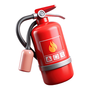 Red Fire Extinguisher 3D Illustration png