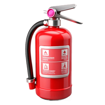 3D Render Red Fire Extinguisher Illustration png