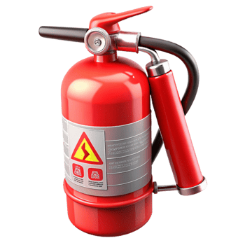 3D Red Fire Extinguisher Illustration png