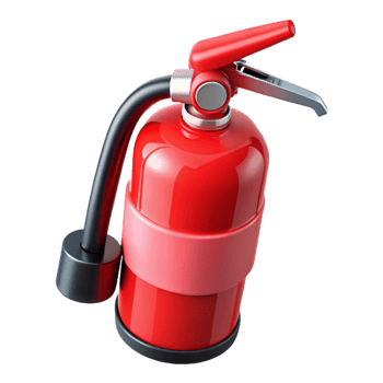 3D Red Fire Extinguisher Illustration png
