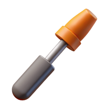 3D Render Orange and Gray Tool Illustration png