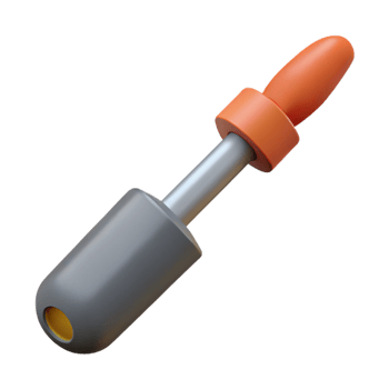 3D Render Gray and Orange Dropper png