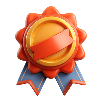 3D Render Award Badge Illustration png