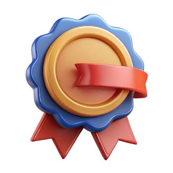 3D Render Award Badge Illustration png