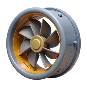 3D Render of a Circular Fan png