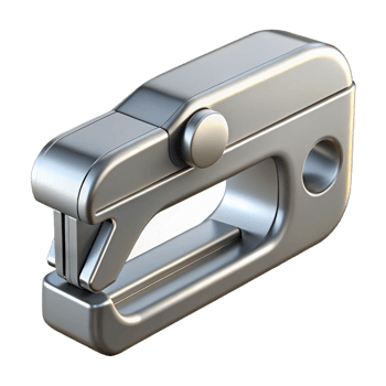 3D Render Metallic Clasp Design png