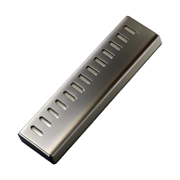 Silver Metal 3D Render png