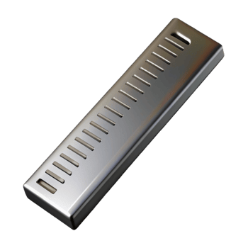 3D Render of a Metal Panel with Slits png