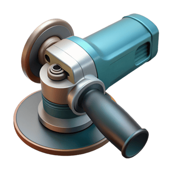 3D Render of Teal Angle Grinder png